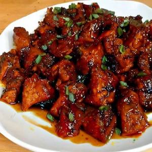 Slice Pork Chilly Garlic Dry