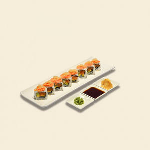 Salmon Avocado Wasabi Roll (uramaki, 8 Pcs)