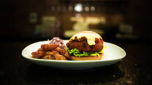Crispy Crumb Fried Chicken Burger