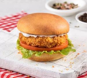 Seasoned chicken burger