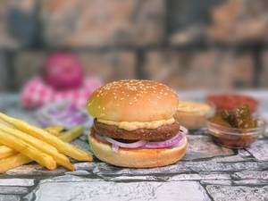 Chicken Achari Burger Meal