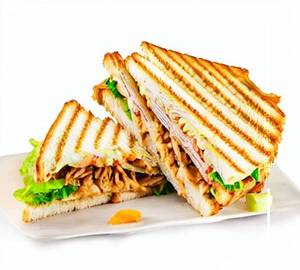 Barbeque chicken cheese sandwich