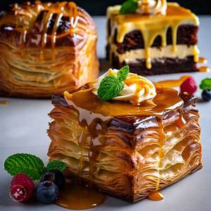 Eggless Chocolate Pastry (4 Pcs) + Eggless Butter Scotch Cake                                                                                               