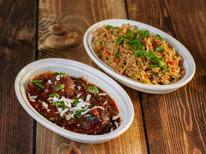 Fried Rice + Manchurian Gravy