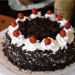 Eggless black forest cake