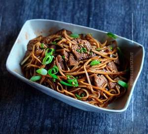 Szechwan beef noodles