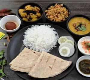 Egg Bhurji With Jeera Aloo Meal