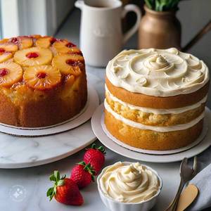 "Eggless Pineapple Cake" + "Eggless Vannila Cake" 
                                                        