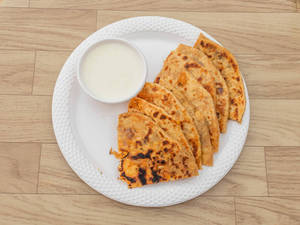 2 Paneer Paratha + Dahi + Butter + Achar