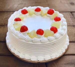 Eggless white forest cake