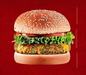 Schezwan Veggie Burger  