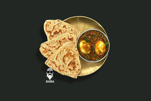 Egg Curry With 3 Layered Paratha