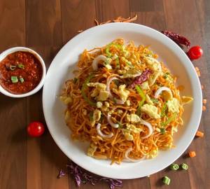 Egg Chilly Basil Noodles