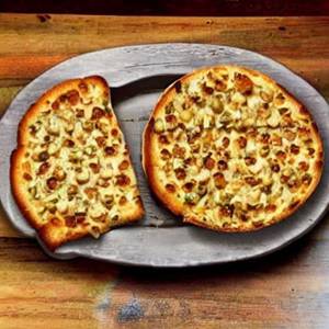 Chicken Garlic Bread Four Slice Of Bread Topped