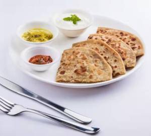 Aloo pyaaj mix paratha with Paneer pyaaj mix paratha