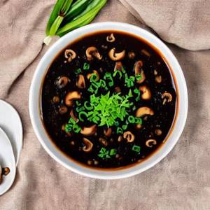 Mushroom Hot Black Soup