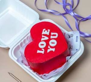 Red Velvet Heart Shape Bento Cake