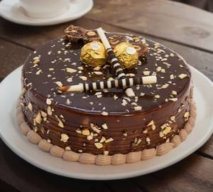Chocolate Ferrero Rocher Almond Cream Cake
