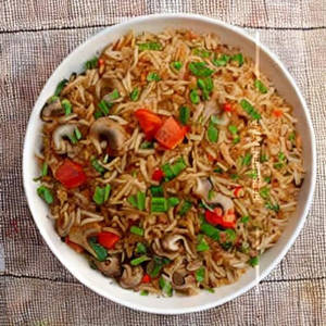 Mushroom Tomato Fried Rice