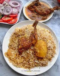 Chickan biryani with chicken chaap