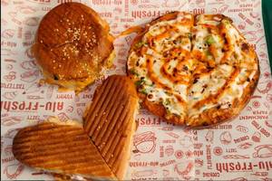 7'' Veg Corn Pizza + Paneer Burger                                                                    