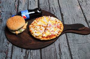 7'' Veg Pizza + Paneer Burger                                                                    