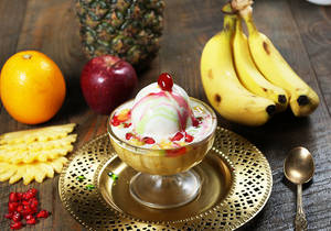 Fruit Salad With Ice Cream