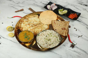 Jeera Rice Dal Omlette Chapati