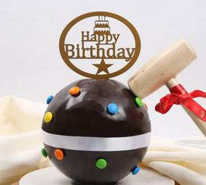 Birthday Chocolate Pinata Full Round Cake