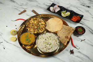 Jeera Rice Dal Bhurji Chapati