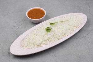 Steamed Rice With Sambhar Or Rasam