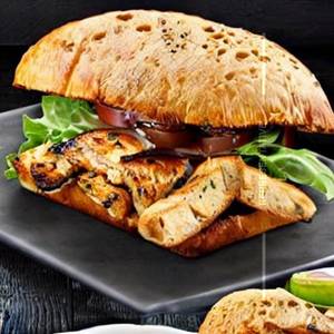Mushrooms & Cheese Grilled Chicken Sandwich