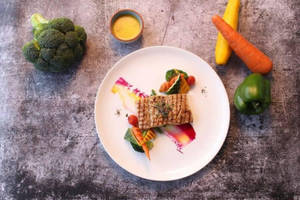 Pan - Seared Fish + Sauteed Veggies ( Low Carb )