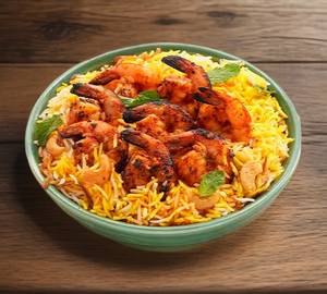 Prawns matka biryani