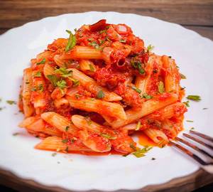 Penne Pasta With Arrabiata Spicy Red Sauce