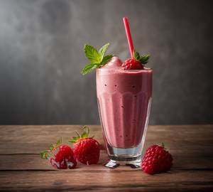 Strawberry pink paradise milk shake ( 350 ml)