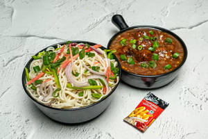 Veg Noodles + Veg Manchurian