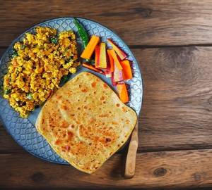 Paneer Bhurji and Butter Tawa Roti(2 Pieces)