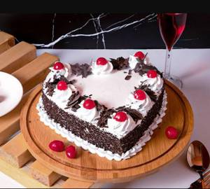 Valentine special day  Heart Black Forest Cake