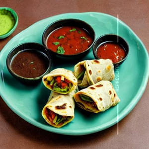 Vegetable Schezwan Kathi Rolls