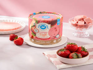 Strawberry Kulfi (600 gm)