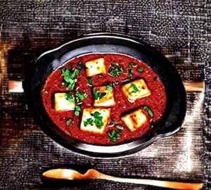 Paneer hot garlic gravy
