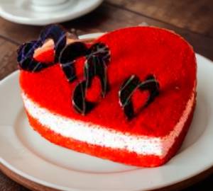 Valentine's Day Special Red Velvet Heart Cake