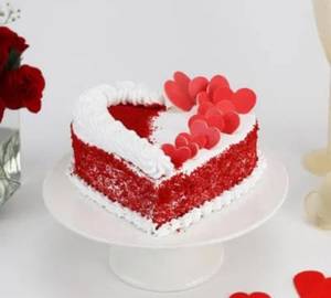 Love You Valentine Red Velvet Heart Cake