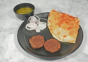 Veg Kebab Paratha Thali