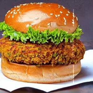 Schezwan tikki burger