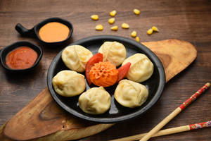 Sweet corn cheese momos(7 pieces)