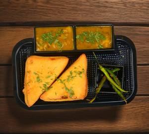 Bread Pakoda[2Pcs] With Aloo Subji