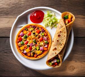 @199 Hello  Combo ( VeggieDelight Pizza+ Veg Frankie )