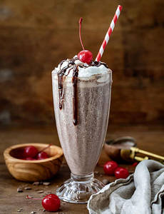 Milk Shake With Ice Cream Scoop